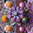 thumbnail image 2 of The Floral Oasis - Intricate Flower Canvas Wall Art, 2 of 2