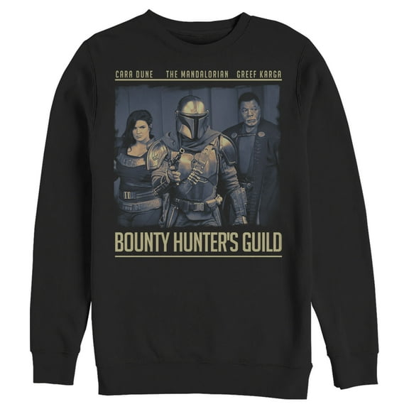 Men's Star Wars: The Mandalorian Bounty Hunter's Guild Sweatshirt Black Large
