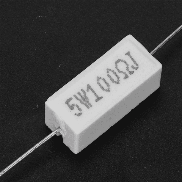 50X Wirewound Ceramic Cement Resistors 100 Ohm 5W Watt 5
