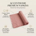 thumbnail image 5 of ANA Blush cotton Linen Napkins Set of 12 18x18 inch Cotton Dinner Napkins - Washable Soft Premium Hotel Quality Reusable Napkins Perfect Table Napkins for Family Dinners, 5 of 7