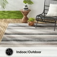 thumbnail image 3 of Nicole Miller New York Patio Sofia Estelle Contemporary Abstract Striped Indoor/Outdoor Area Rug, Grey/Mustard, 5'2"x7'2", 3 of 8
