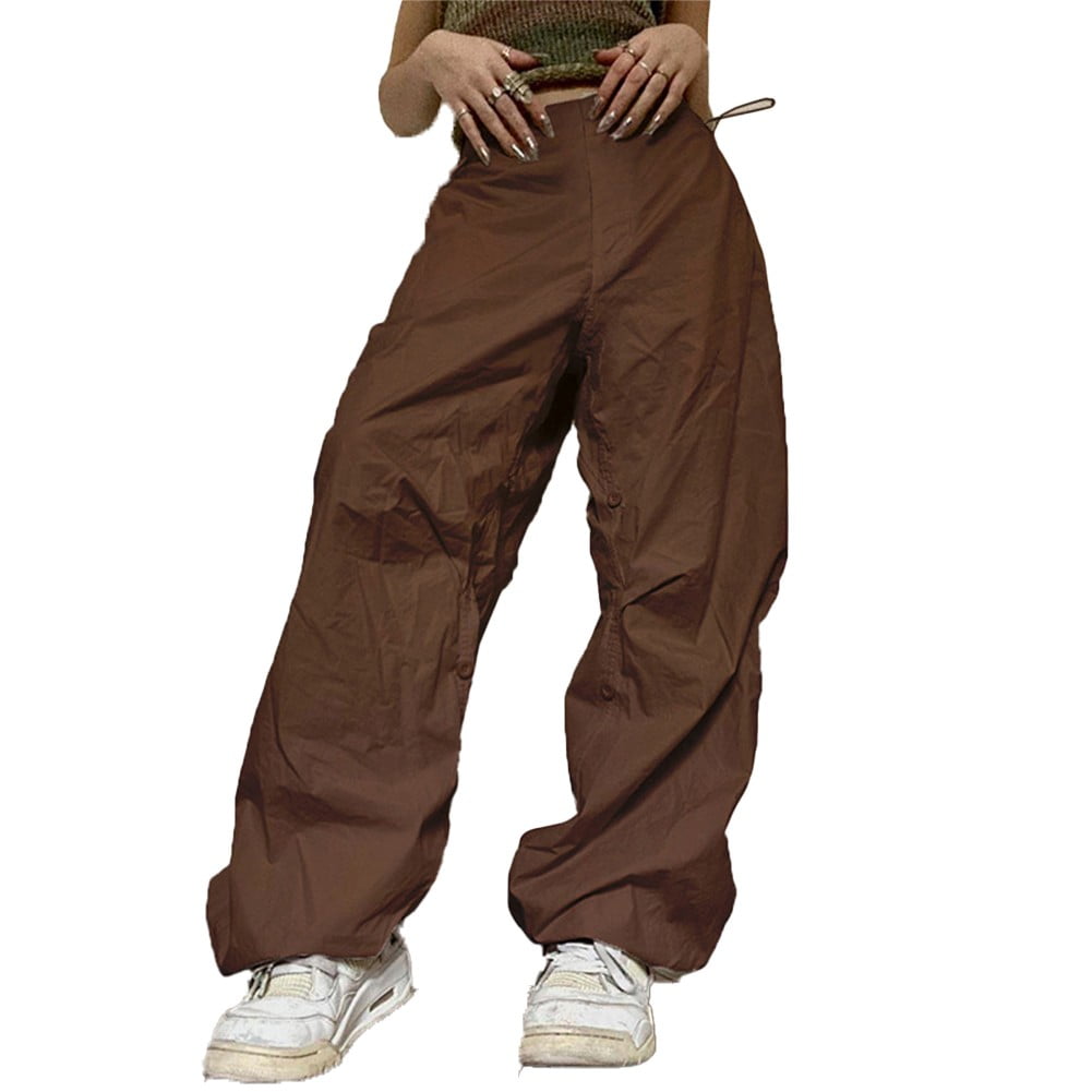 Pants For Women Cargo Pants Women Baggy Y2k Low Waist Wide Leg Baggy ...