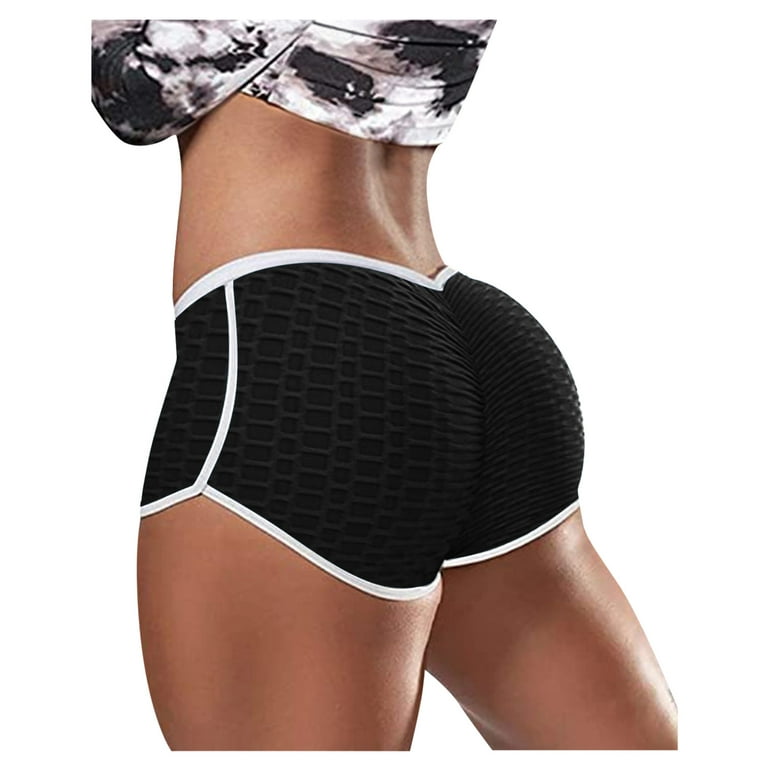 Buy Women Sexy Black Striped Booty Shorts Workout Yoga Running