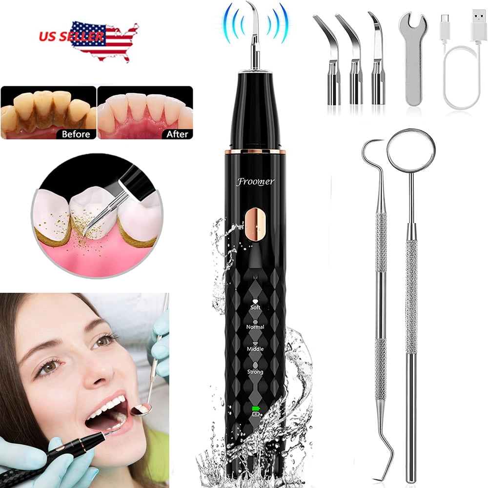 Electric Plaque Remover for Teeth, Ultrasonic Tooth Cleaner Dental Calculus Remover Teeth Cleaning Kit Safe for Both Adult Kids