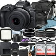 thumbnail image 1 of Canon EOS R100 Mirrorless Camera with RF-S 18-45mm Lens + 2 Pack 128GB Memory Card + Case + ZeeTech Accessory, 1 of 9