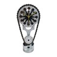 thumbnail image 3 of Reloj de engranajes giratorios de edición de metal, reloj de estante con cadena de sincronización creativa, reloj de cadena de sincronización con estatua vintage en 3D, dormitorios personalizados, 3 of 6