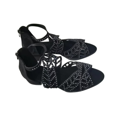 

Women s Open Toe Ankle Strap Chunky Block Heel Sandals Shiny Rhinestones Cutout Booties Roman Sandals Dress Shoes
