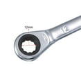 thumbnail image 3 of Double Box End Ratcheting Wrench (12x13mm) Metric 72 Teeth 12 Point Ratchet Spanner Tools, CR-V, 3 of 5
