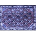 thumbnail image 1 of Ahgly Company Machine Washable Indoor Rectangle Persian Blue Traditional Area Rugs, 8' x 10', 1 of 4