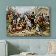 thumbnail image 2 of IDEA4WALL Canvas Print Wall Art - The First Thanksgiving by Jean Leon Gerome Ferris - Famous Painting Reproduction for Home Decor - 24"x36", 2 of 5