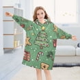 thumbnail image 5 of FORMRS Wearable Blanket Hoodie with Sleeves for Kids Cozy Flannel Sweatshirt, Christmas Cookies, 5 of 7
