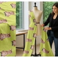 thumbnail image 5 of Soimoi Yellow Cotton Cambric Fabric Pig Animal Print Fabric by the Yard 42 Inch Wide, 5 of 7