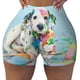 thumbnail image 2 of Fotbe A Funny Little Dalmatian Puppy Shorts Sin Costuras – Shorts Deportivos de Cintura Alta para Mujer, Elásticos para Gimnasio, Yoga, Running o Ciclismo-Medium, 2 of 8