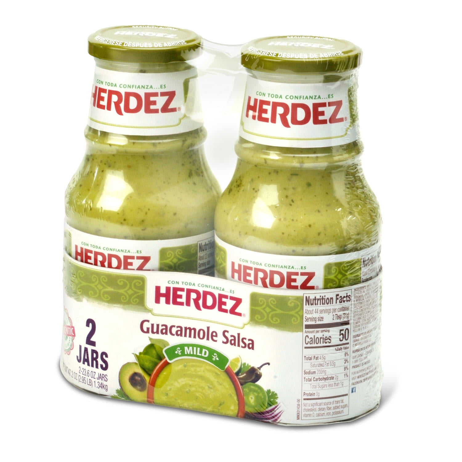 Herdez Guacamole Salsa, Mild (23.6 oz., 2 pk.)