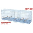 EXTRA LARGE Stackable Breeding Bird Cage Lot of Two with Double