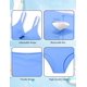 thumbnail image 4 of Traje de baño Doumlop Tankini para niñas, tallas 10-12, color azul bloque, 4 of 9