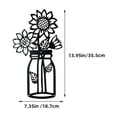 thumbnail image 3 of 3 jarrones de flores para colgar en la pared, decoración interior de hierro forjado, 3 of 6