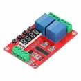 thumbnail image 7 of Time Delay Relay Module, DC 12V Timer Relay Programmable Delay Relay Module with LED Display, 2-Channel Timer Switch Self Lock Cycle Delay Controller Board for Smart Home, Automatic Control, 7 of 7