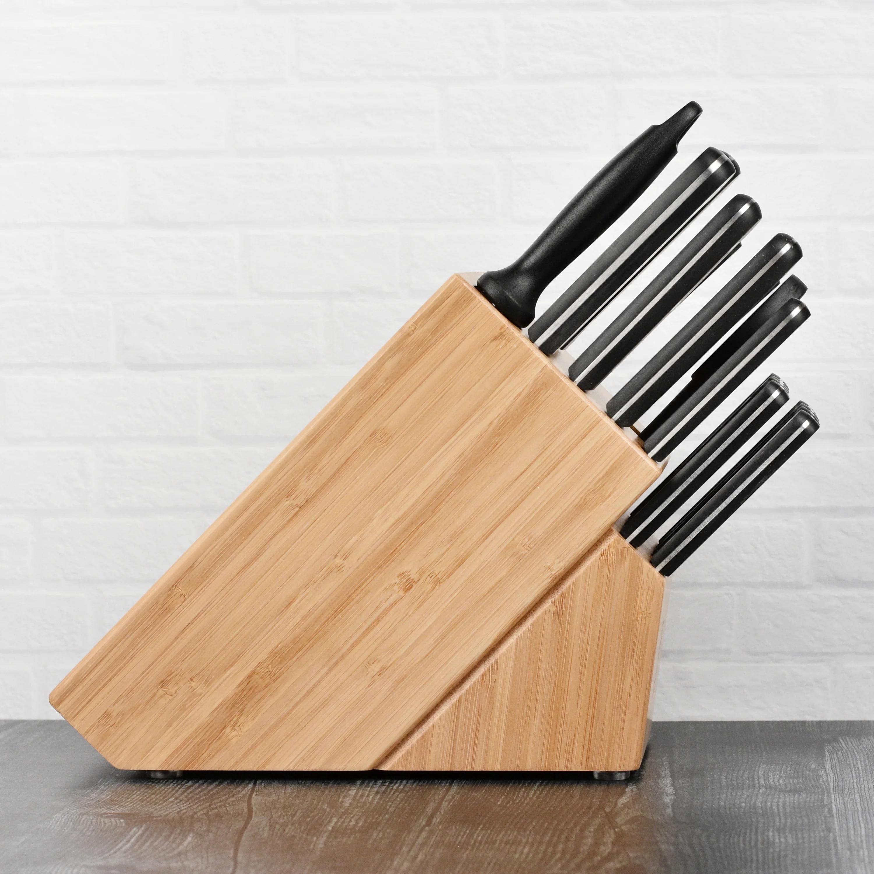 ZWILLING Twin Gourmet Classic 18-pc Knife Block Set, German Stainless Steel, 3 Rivet Handle, No-Stain, Includes Shears Honing Steel, Made in Spain
