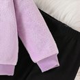 thumbnail image 6 of TOWED22 Girls Fall Outfits Long Sleeve Shirts Cute Graphic Outfit Pants Set Baby Toddler Girl Clothes,Light Purple,3-4 Y, 6 of 7