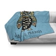 thumbnail image 3 of Sugar Skull Soft Flannel Fleece Blanket, Folkloric Penguin Illustration Dead Skeleton Animal with Colorful Floral Motifs, Cozy Plush for Indoor and Outdoor Use, 70" x 90", Multicolor, by Ambesonne, 3 of 6