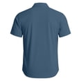 thumbnail image 4 of Men's Muscle Fit Dress Shirts Stretch Wrinkle-Free Short Sleeve Casual Button Down Shirts, 4 of 4