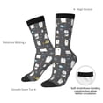 thumbnail image 4 of KLL Lovely Penguin Print Cool Socks Men's Women's Crew Socks Funny Crazy Novelty Stockings, 4 of 6