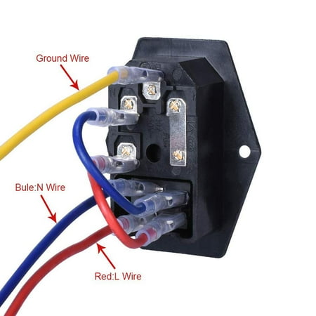 Arqq 15a 250v Rocker Switch Power Socket Inlet Module Plug 5a Fuse Switch With 5pcs 16 14 Awg Wiring 3 Pin Iec320 C14 Walmart Canada