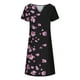 thumbnail image 4 of Puntoco Vestido De Manga Corta Con Cuello En V, Vestido De Verano De Manga Corta Con Cuello En V Estampado Informal Para Mujer Rosa L, 4 of 6