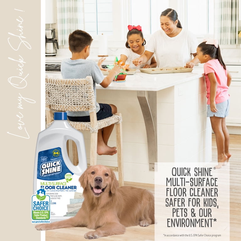 Quick Shine Multi Surface Floor Cleaner 128 oz, Safe for Hardwood