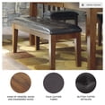 thumbnail image 4 of Ashley Furniture Ralene Dining Room Bench in Medium Brown, 4 of 7