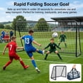 thumbnail image 6 of SLSY 12×6FT Galvanized Soccer Goal Portable for Backyard Practice Training Goals for Kids Adults(Black), 6 of 6