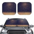 thumbnail image 2 of Naloa Gold Black Glitter 2 Piece Foldable Car Sun Shades, Car Windshield Sunshade, Front Window Sunshade for Car, Truck, SUV - Small, 2 of 7