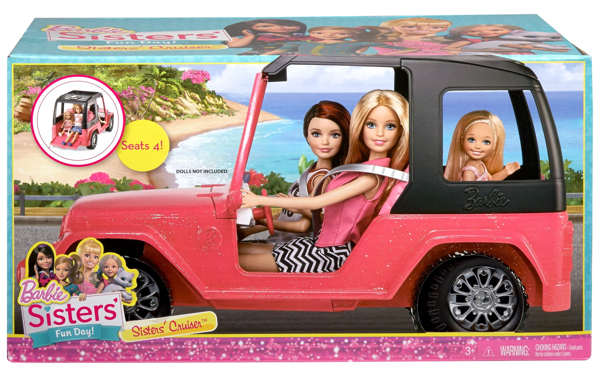 barbie car with backseat