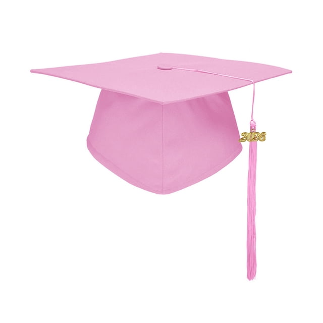 Hioecau Graduation Cap with Tassels Elastic Closure Adjustable Fit Sturdy Board Ceremony Party Bachelor Hat Celebration Decor