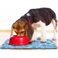 thumbnail image 6 of Dog Food Mat, Absorbent Water Bowl Mats Cat Pet Feeding Placemats Blue 16 * 24 inch, 6 of 6