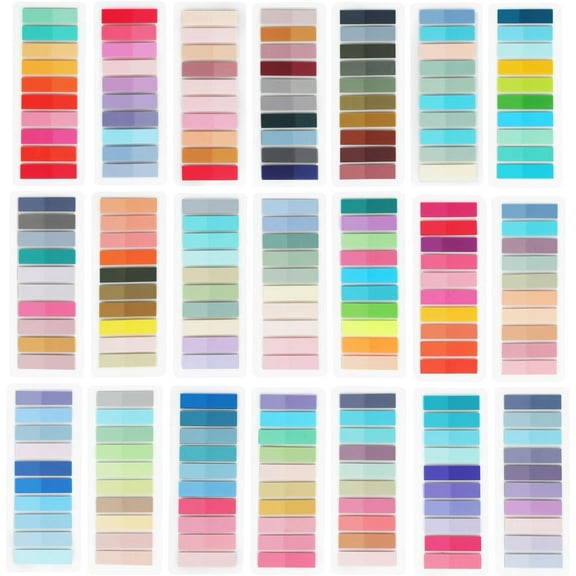 4200 Pcs Book Tabs for Annotating, Sticky Tabs Transparent Sticky Notes, Colorful Morandi Page Markers for Notebooks, Multi-Colored Writable and Repositionable Book Flags Strip