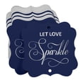 thumbnail image 3 of Inkdotpot Pack Of 50 Let Love Sparkle Wedding Paper Tags DIY Craft Bracket Shape Real Silver Foil Hang Tags, 3 of 7