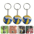thumbnail image 3 of 3pcs Simulation Volleyball Key Chain Pendants Volleyball Sports Souvenir, 3 of 9