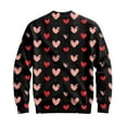 thumbnail image 7 of QHRMKOG Mens Cardigan Sweater Romantic Valentine's Day Heart Cardigan Print Loose Fit Long Sleeve V Neck Button Up Cardigan Sweater Trendy Ribbed Knited Sweaters Black 3XL, 7 of 7