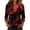 Deep Red #106, variant on Halloween Shirts Women Funny 3/4 Sleeve Pullover Spooky Bat Printed T Shirts Horror Crew Neck Tops Holiday Three Quarter Length Blouses, 2XL