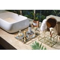 thumbnail image 6 of Gold Mirror Tray, Glass Metal Perfume Tray Dresser Tray Jewelry Tray, Decorative Tray Vanity Makeup Perfume Organizer Tray for Bathroom Bedroom Cosmetics Storage, 6 of 9