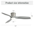 thumbnail image 6 of Tower Fan 52 Inch Flush Mount Ceiling Fan with Dimmable Led Light 3 ABS Fan Blades Reversible DC Motor For Living Room,Box Fan, 6 of 7