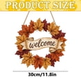 thumbnail image 3 of Fall Decoration, 11.8" Fall Wreaths for Front Door, Thanksgiving Door Sign, Maple Leaf Welcome Hanging Decor, Wooden Front Door Pendant, Autumn Wall Art, Harvest Home Ornament, Seasonal Porch Decor, 3 of 7