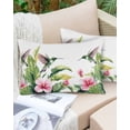 thumbnail image 6 of Flowers Leaves Throw Pillow Cover 16 x 24 Inch Decorative Pillow Cover Summer Tropical Palm Plants Birds Animals Lumbar Pillowcase Seasonal Rectangle Cushion Case for Couch Sofa Bed Living Room, 6 of 7