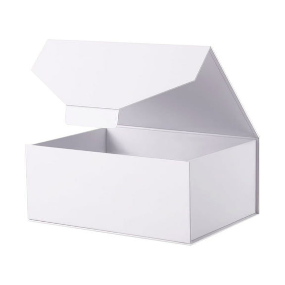 PACKHOME Gift Box, White Bridesmaid Box with Lid, 9x6.5x3.8 inches(No Magnetic, No stickers, Matte)
