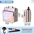thumbnail image 3 of Zipper Binder with Shoulder Strap 2 inch 3 Ring Waterproof File Folder Organizer Bag 500 Sheet Rainbow Stars and Cloud Pattern, 3 of 8