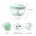 thumbnail image 2 of Manual Garlic Grinder Chopper Meat Cutter , Hand Pull Chop Chopper Manual Food Processor by KAUKKO (Green-S), 2 of 4