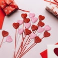 thumbnail image 3 of 20 Pcs Valentine's Day Heart Shaped Picks,Happon Wooden Floral Heart Picks,Pink Glittered Heart Picks for Valentine Wedding Gifts Home Vase Filler Decor Party Supplies, 3 of 5