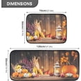 thumbnail image 2 of SKYSONIC Harvest Fall Thanksgiving Kitchen Rugs 2 Pieces, Pumpkin Corn Rustic Wooden Floor Mat Room Area Rug Washable Carpet Perfect for Living Room Bedroom Entryway, 2 of 7